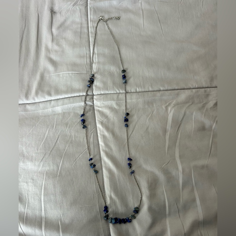 Elegant Blue Beaded Necklace